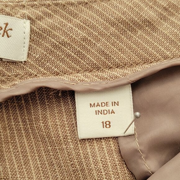 100% Linen Wide Leg Coldwater Creek Natural Fit Pants Neutral New Size 18 - Picture 6 of 13